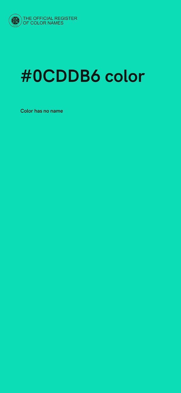 #0CDDB6 color image