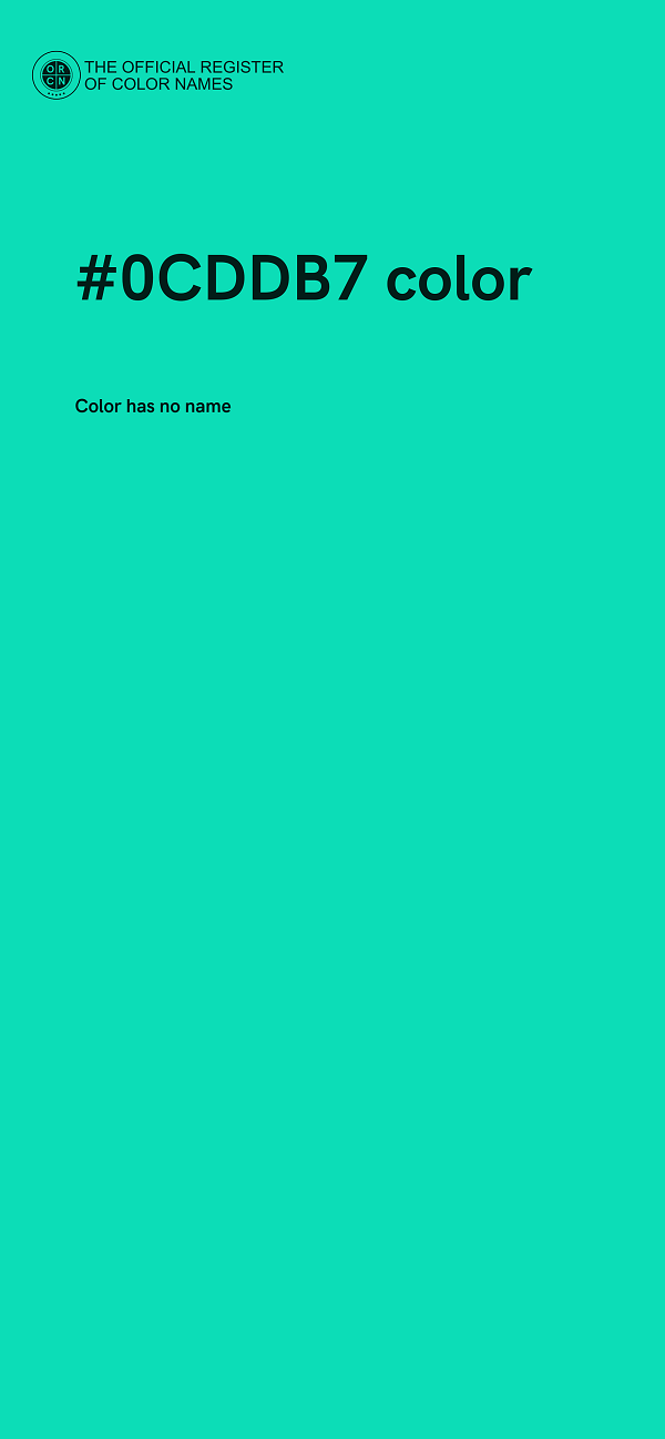 #0CDDB7 color image