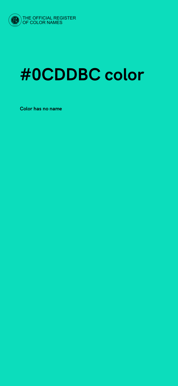 #0CDDBC color image