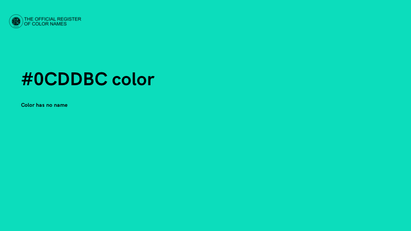 #0CDDBC color image