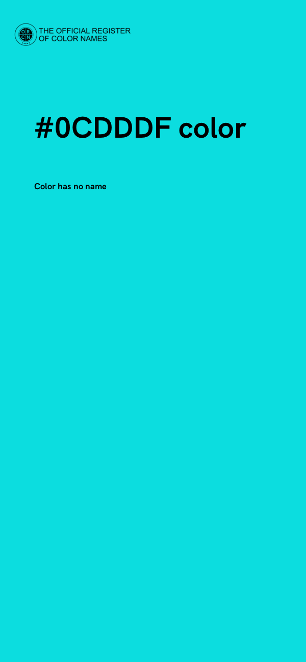 #0CDDDF color image