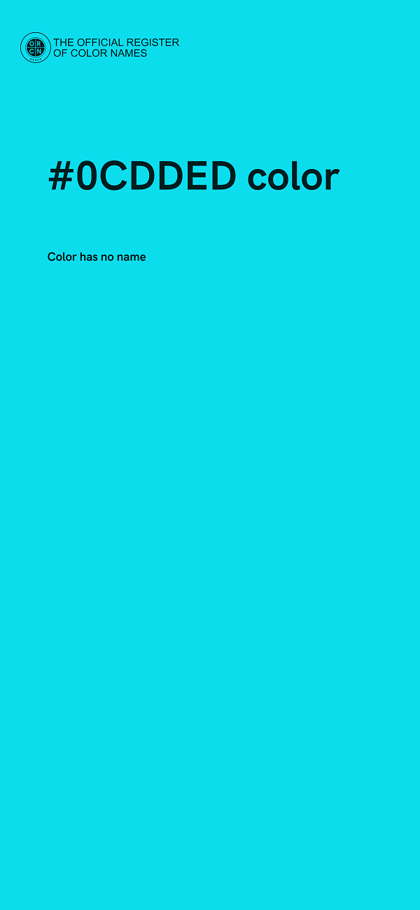#0CDDED color image