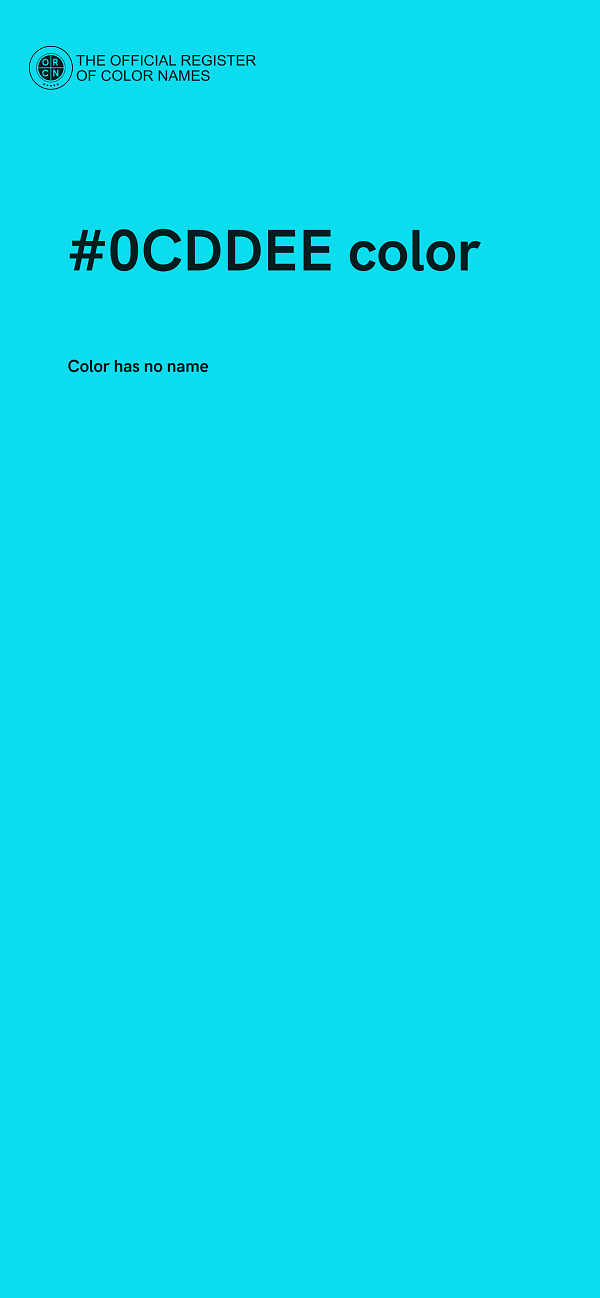 #0CDDEE color image