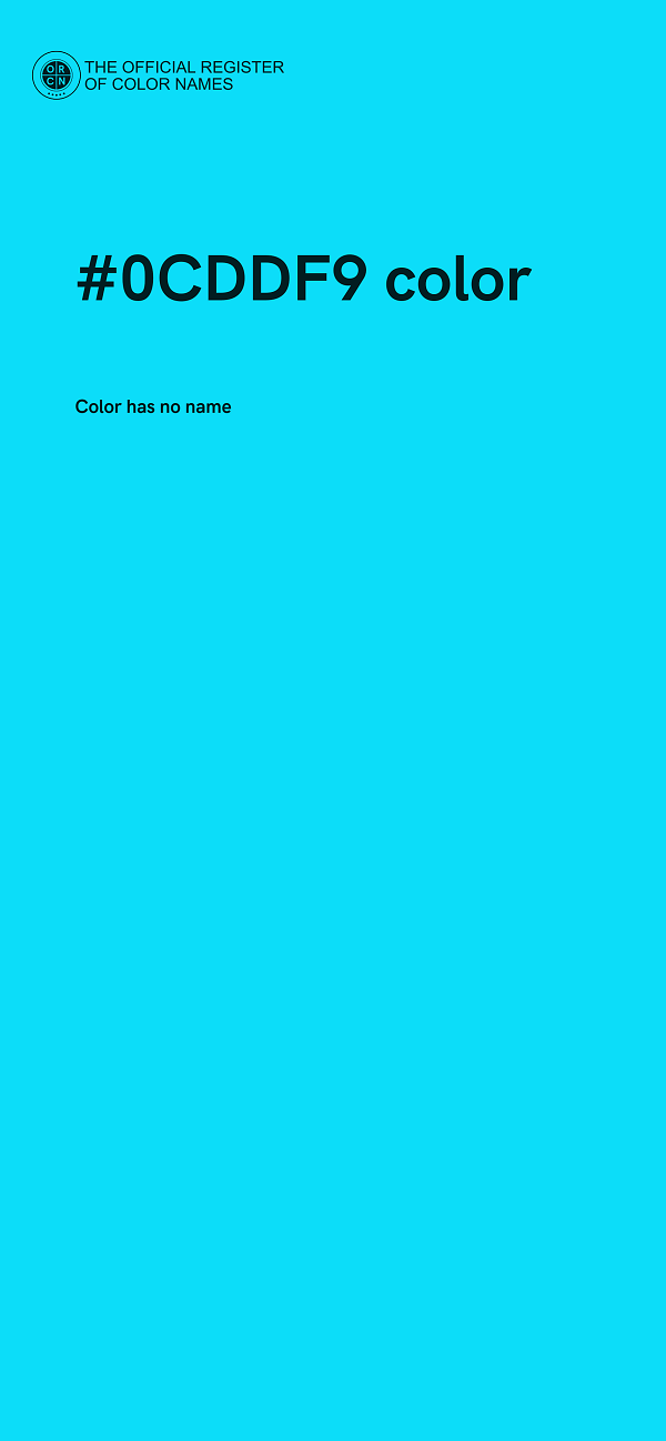 #0CDDF9 color image