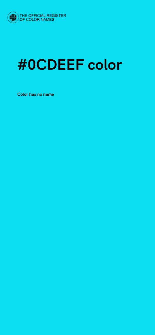 #0CDEEF color image