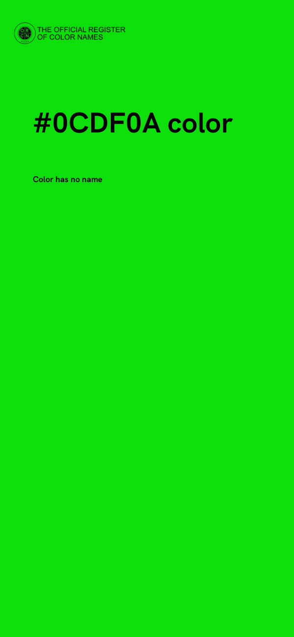 #0CDF0A color image
