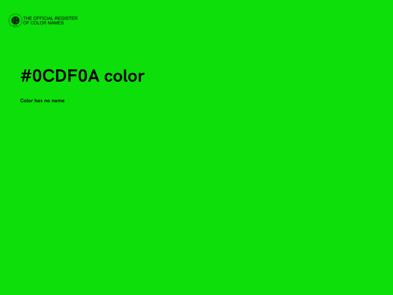 #0CDF0A color image