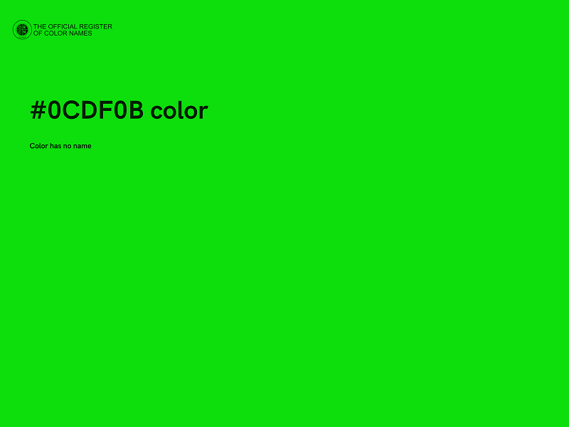 #0CDF0B color image