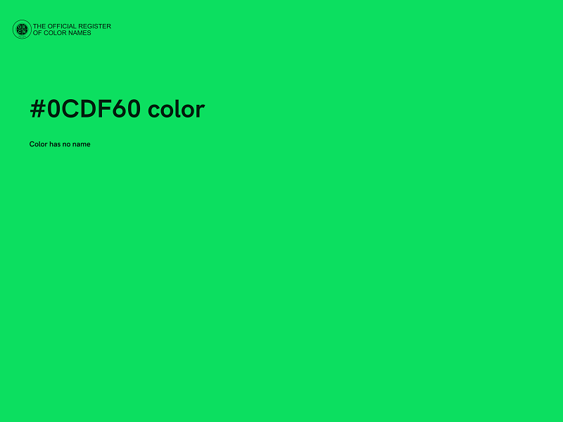 #0CDF60 color image