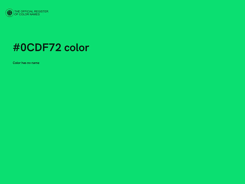 #0CDF72 color image