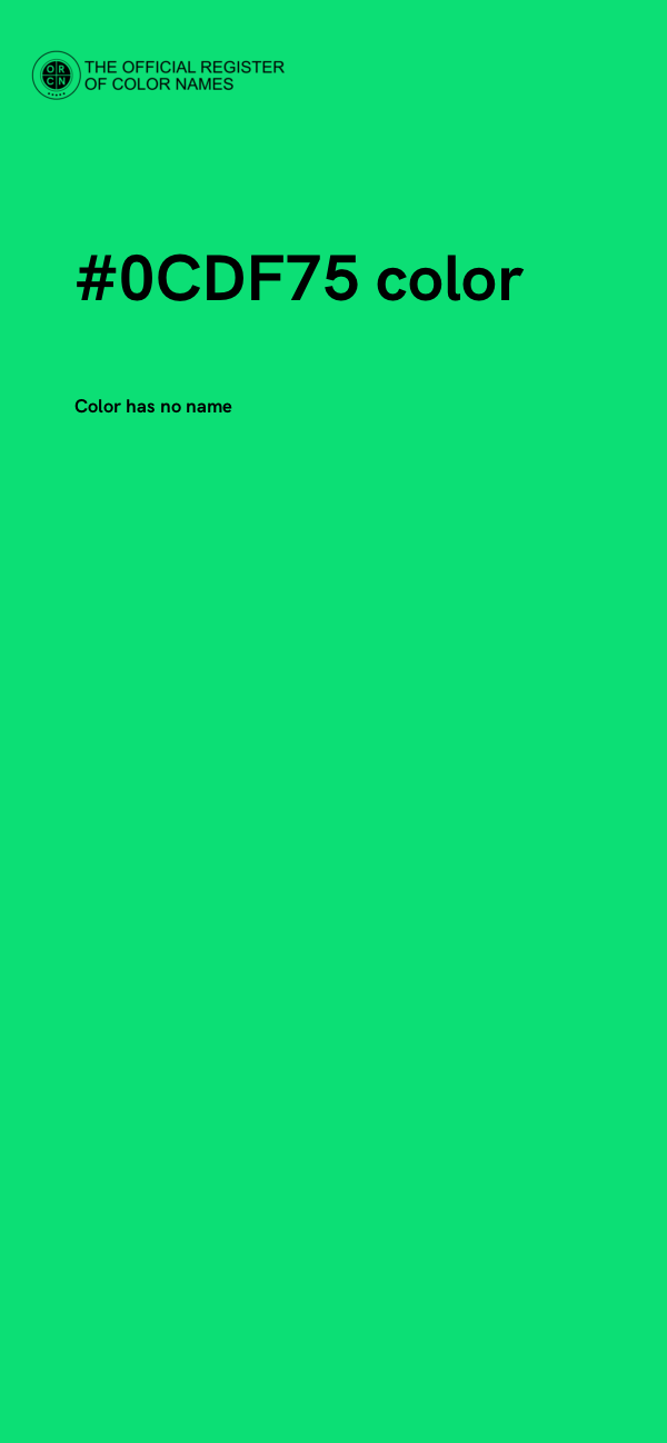 #0CDF75 color image