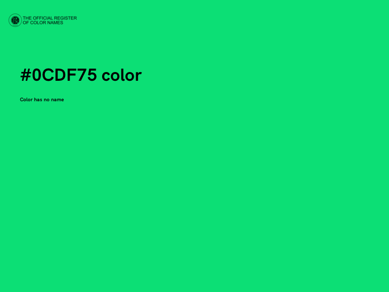 #0CDF75 color image