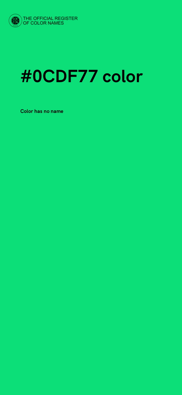 #0CDF77 color image
