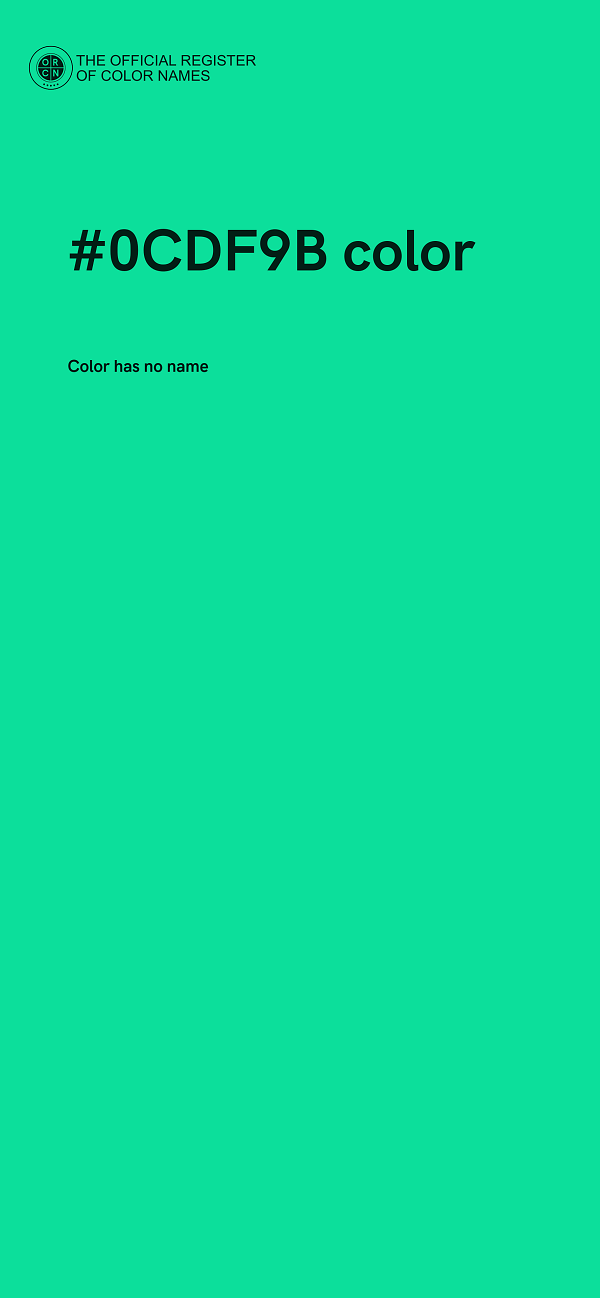 #0CDF9B color image