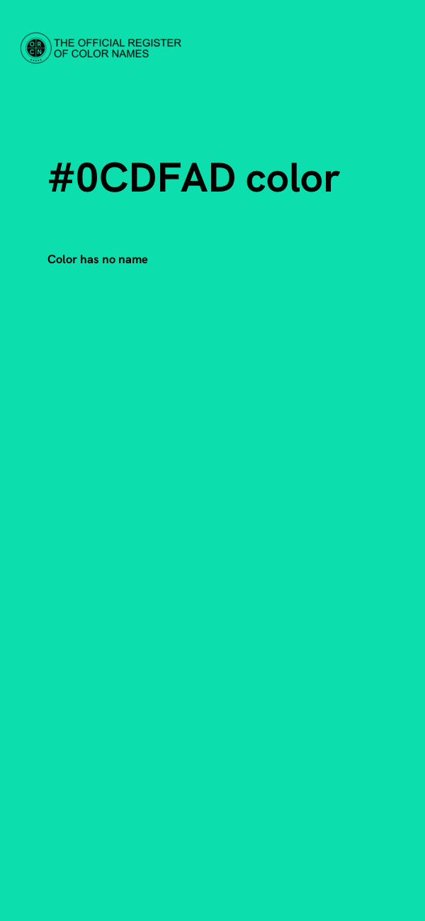 #0CDFAD color image