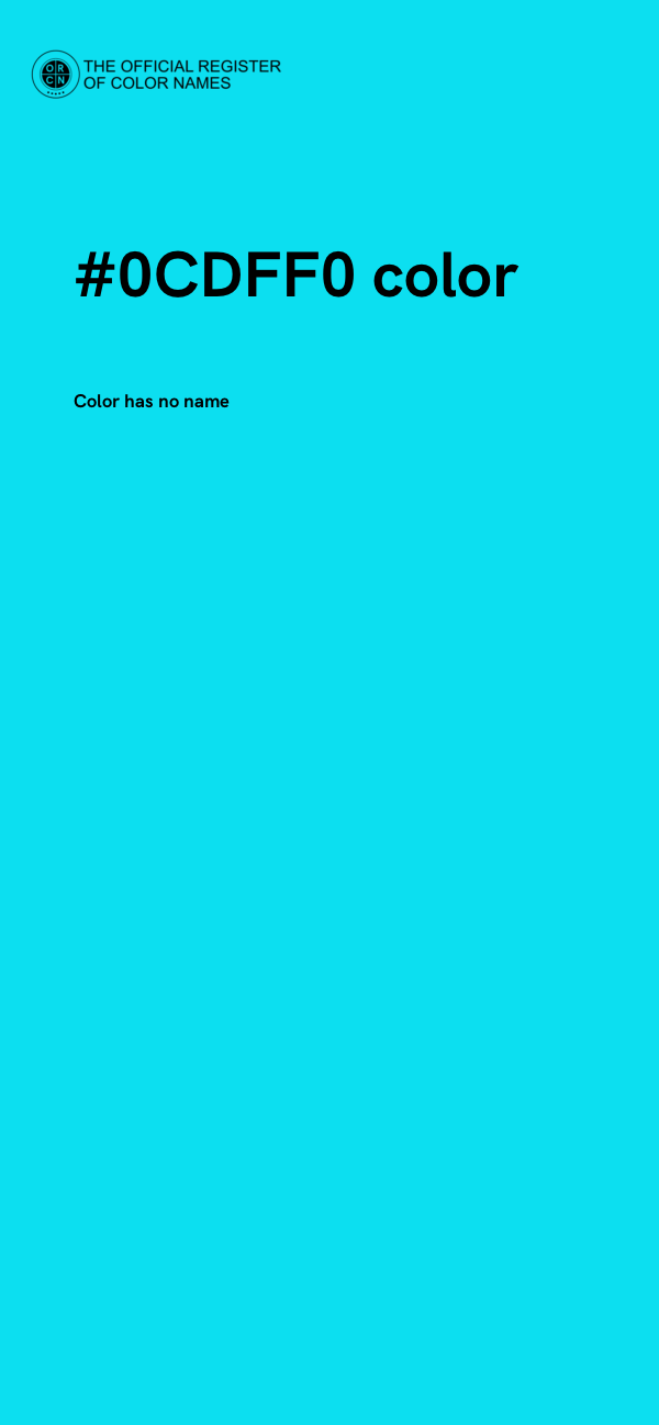 #0CDFF0 color image