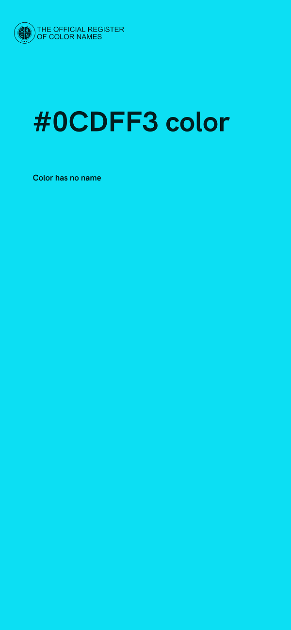#0CDFF3 color image