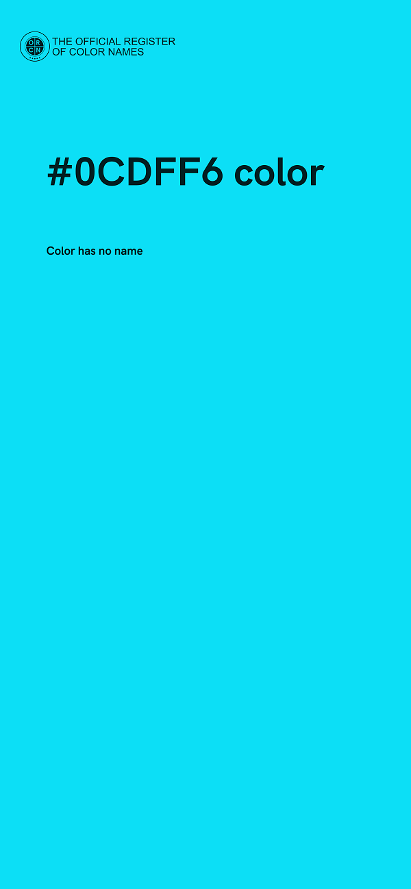#0CDFF6 color image