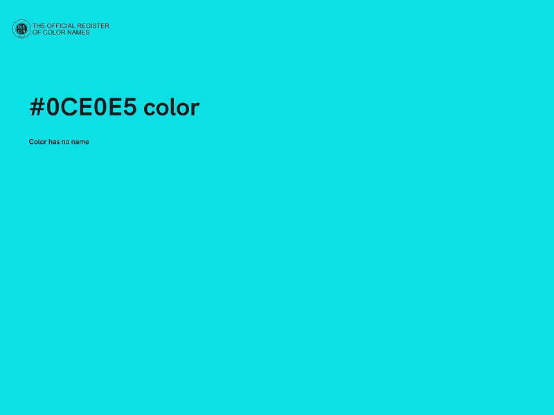 #0CE0E5 color image