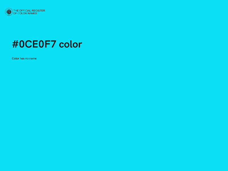 #0CE0F7 color image