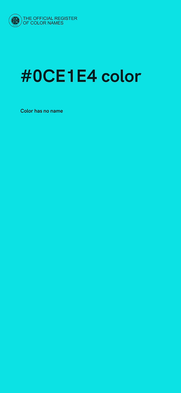 #0CE1E4 color image