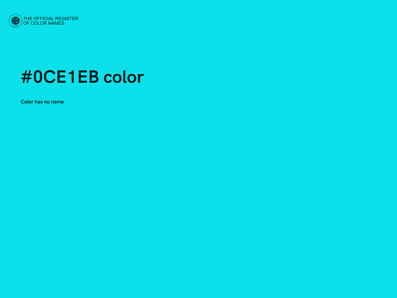 #0CE1EB color image