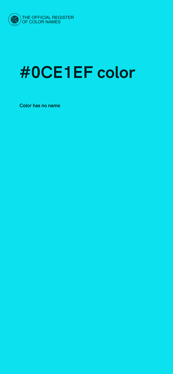 #0CE1EF color image