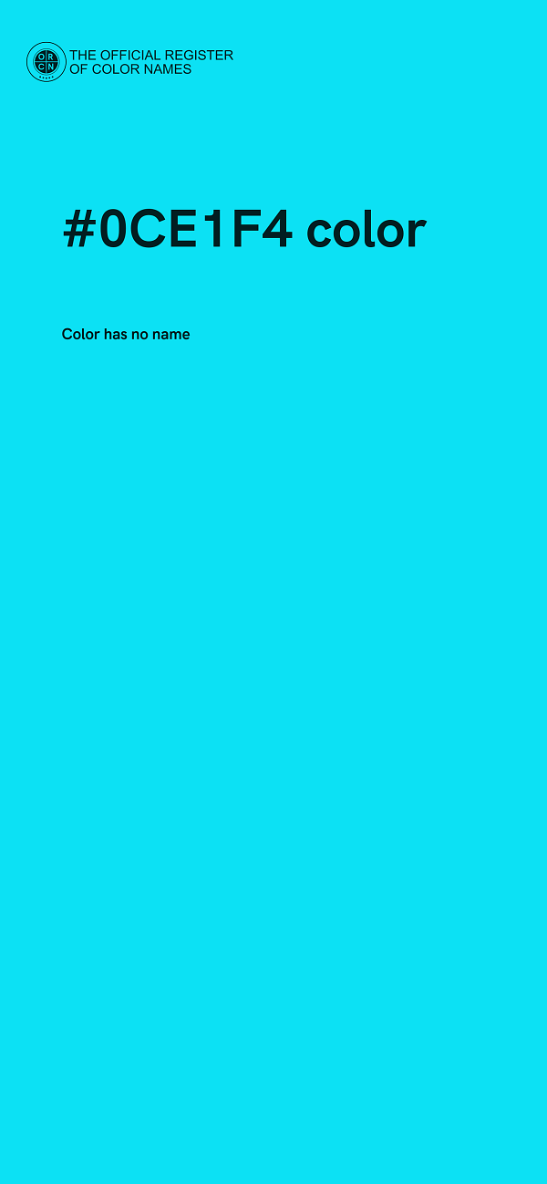 #0CE1F4 color image