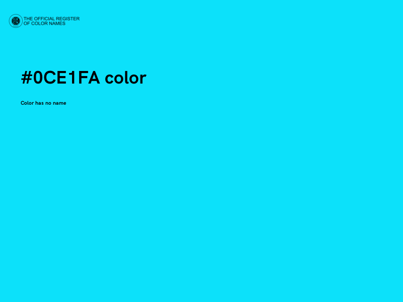 #0CE1FA color image