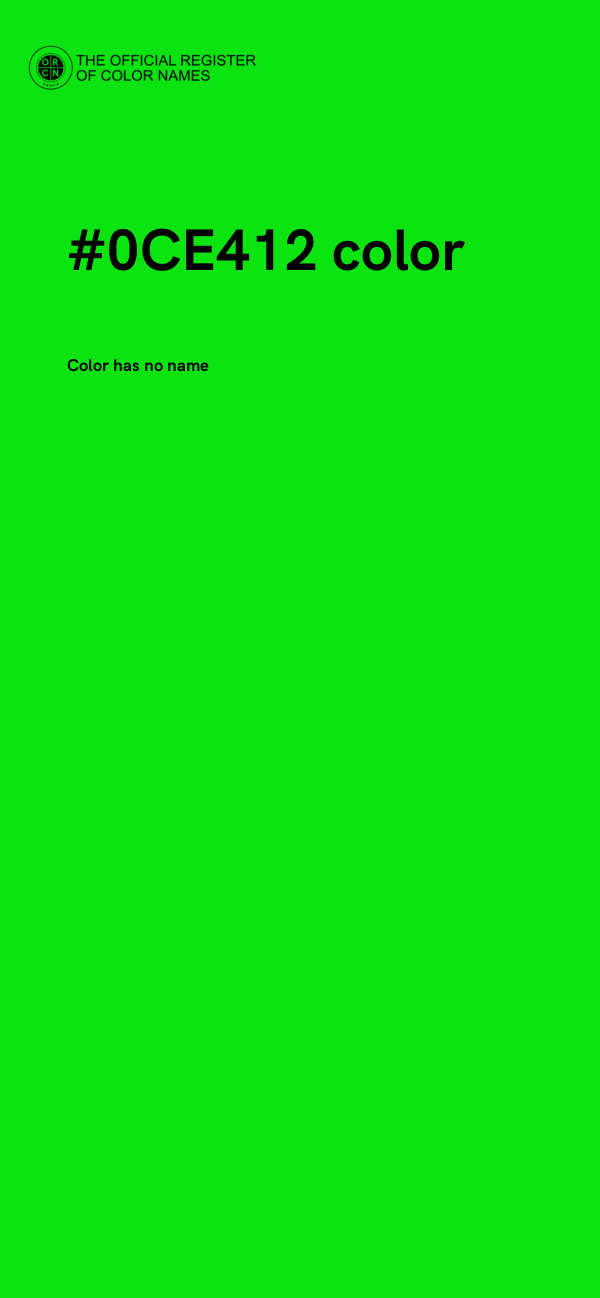 #0CE412 color image