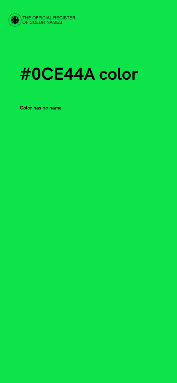 #0CE44A color image