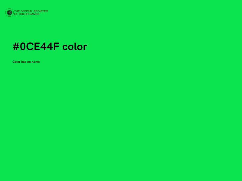 #0CE44F color image