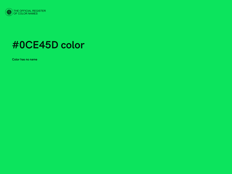 #0CE45D color image