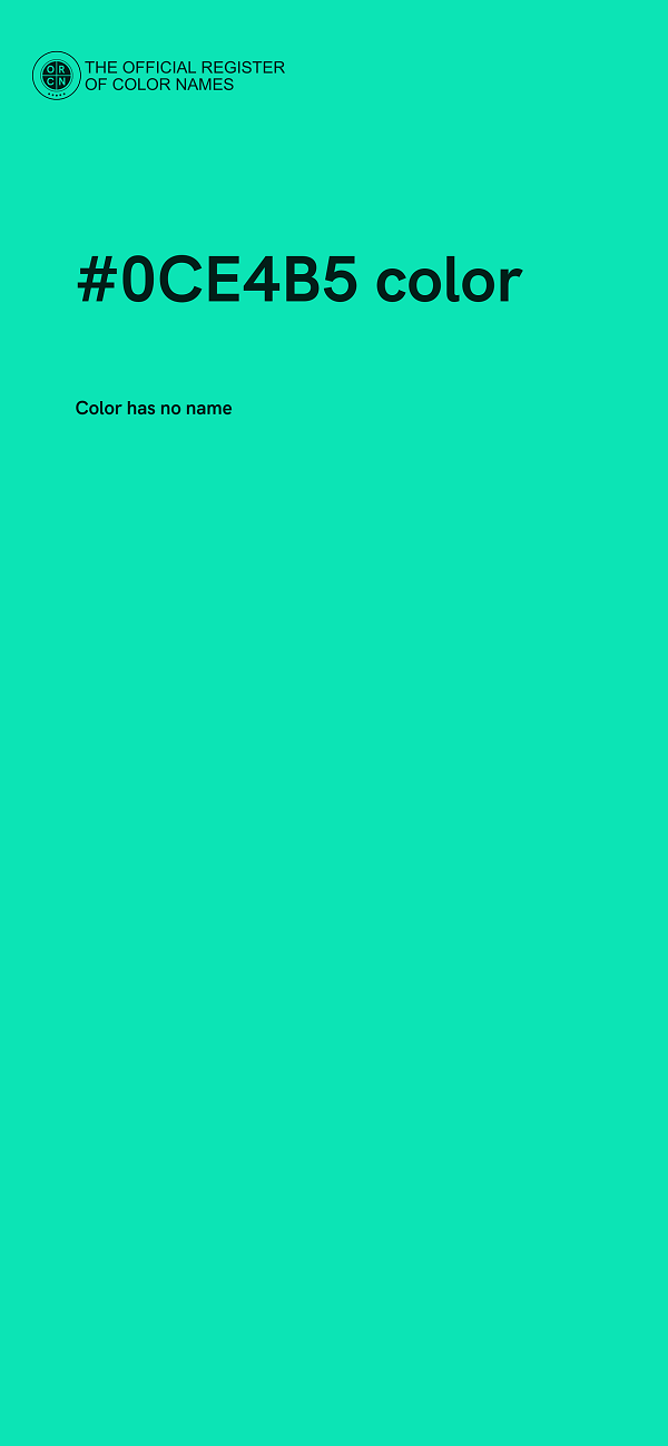 #0CE4B5 color image