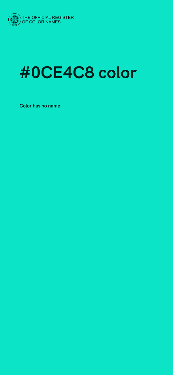 #0CE4C8 color image