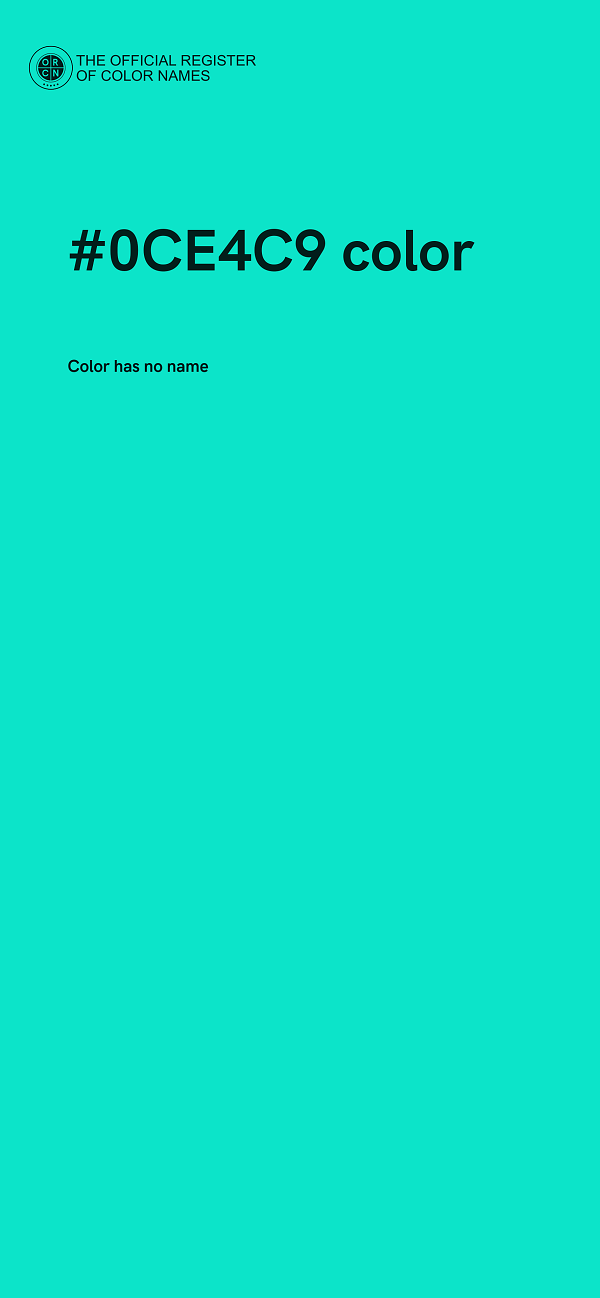 #0CE4C9 color image