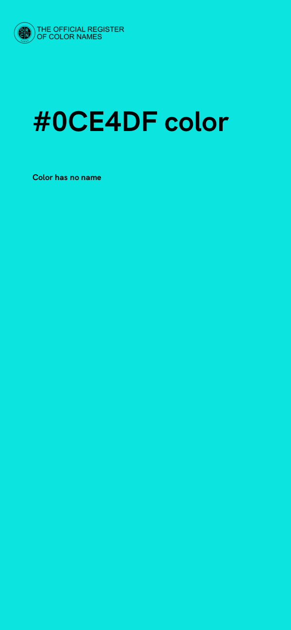 #0CE4DF color image