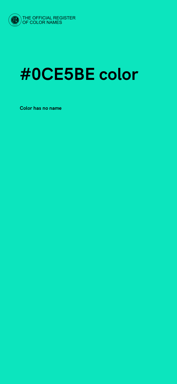 #0CE5BE color image