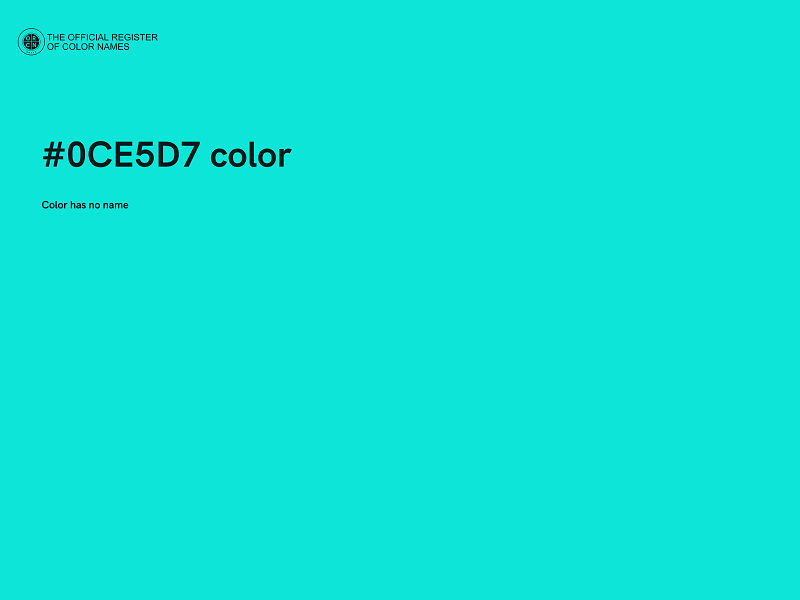 #0CE5D7 color image