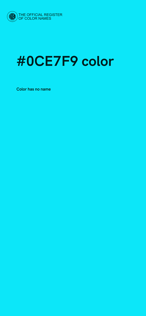 #0CE7F9 color image