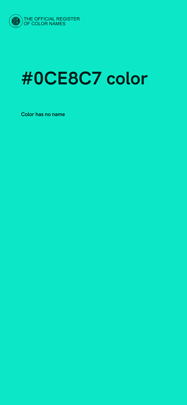 #0CE8C7 color image