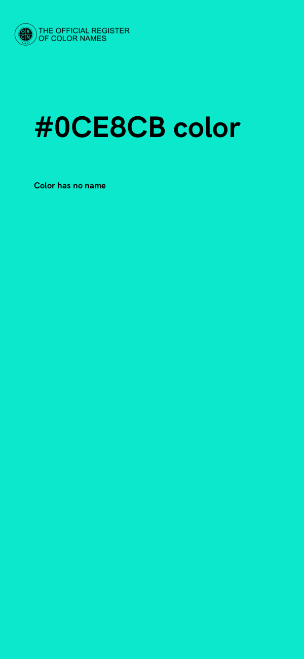 #0CE8CB color image
