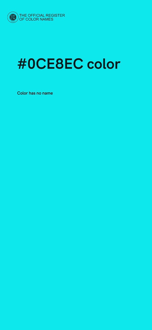 #0CE8EC color image