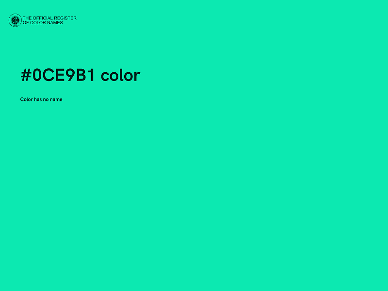 #0CE9B1 color image