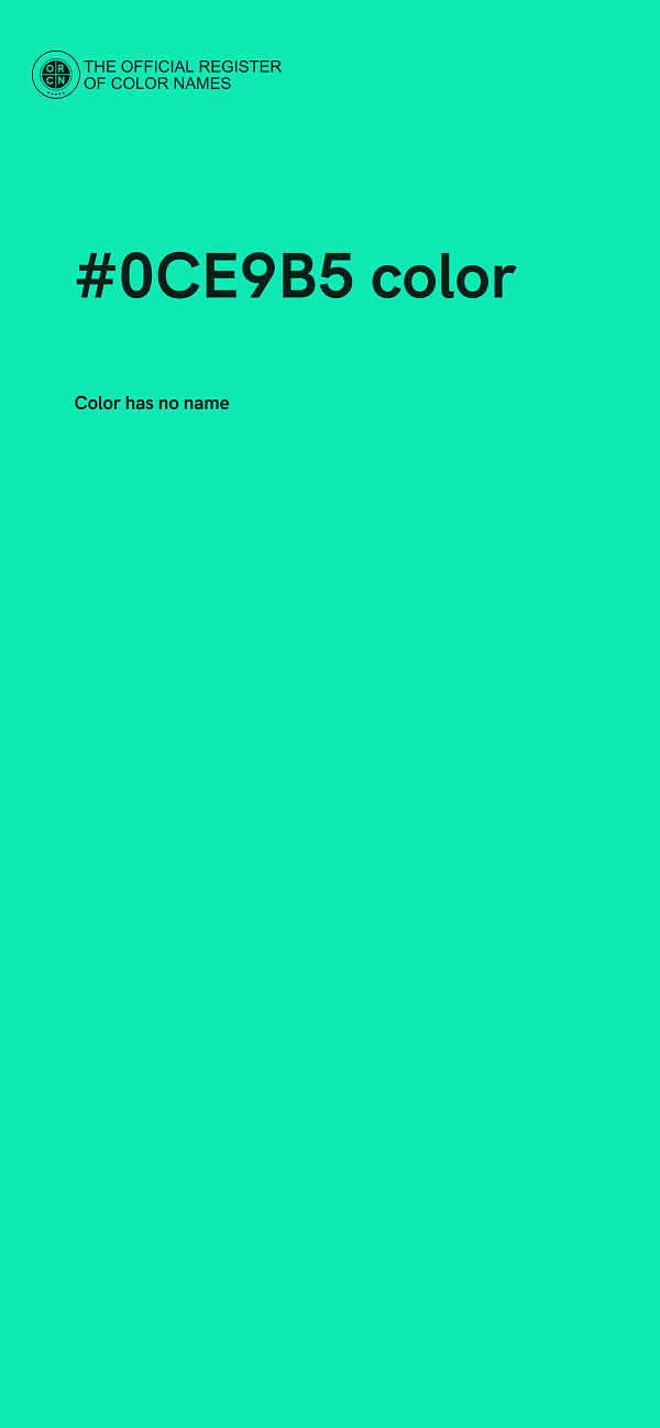 #0CE9B5 color image