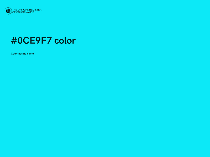 #0CE9F7 color image