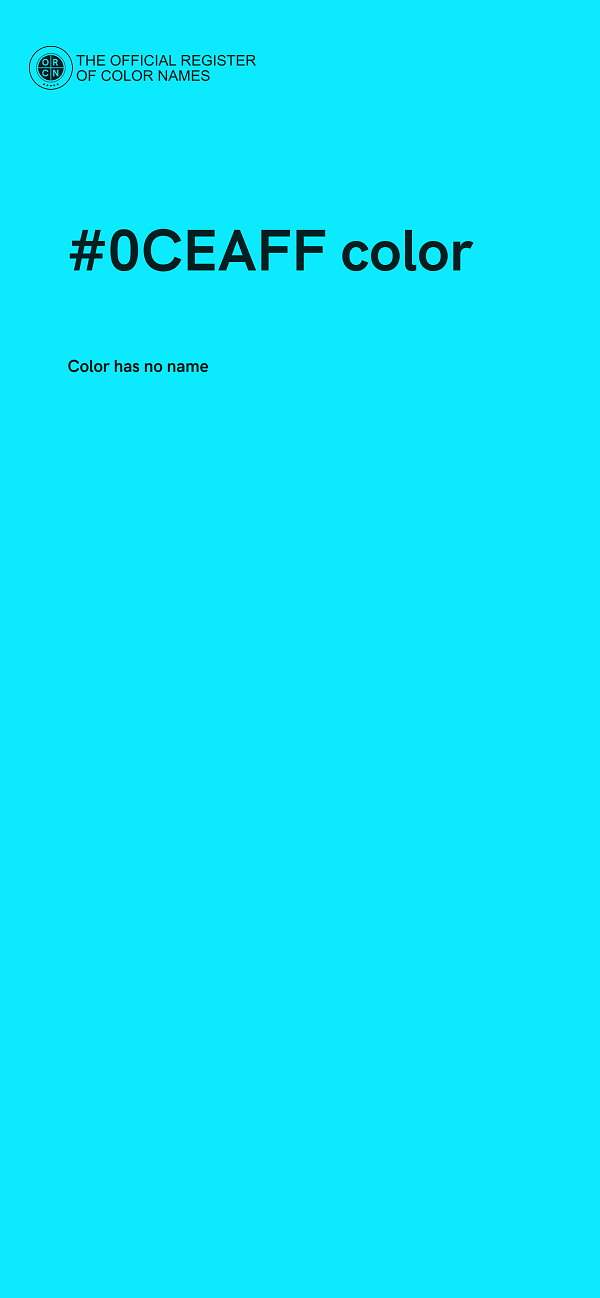 #0CEAFF color image