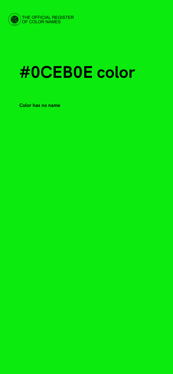 #0CEB0E color image