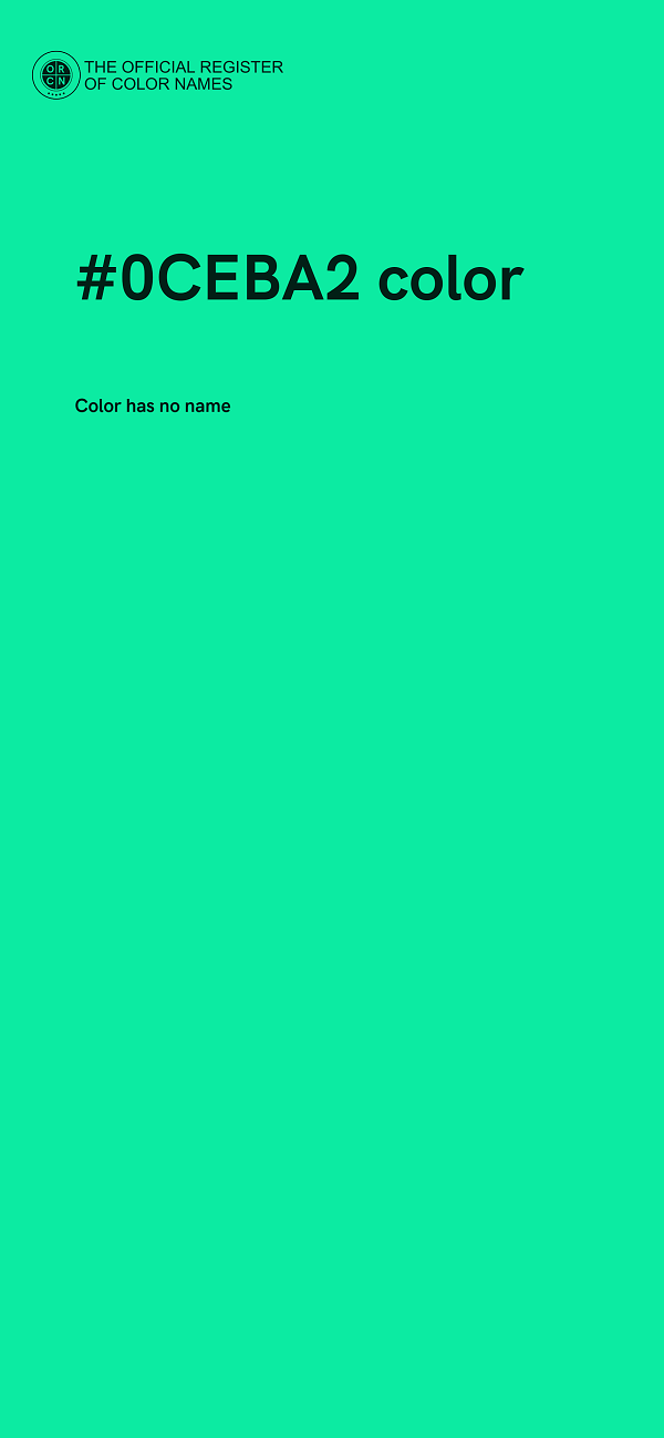 #0CEBA2 color image