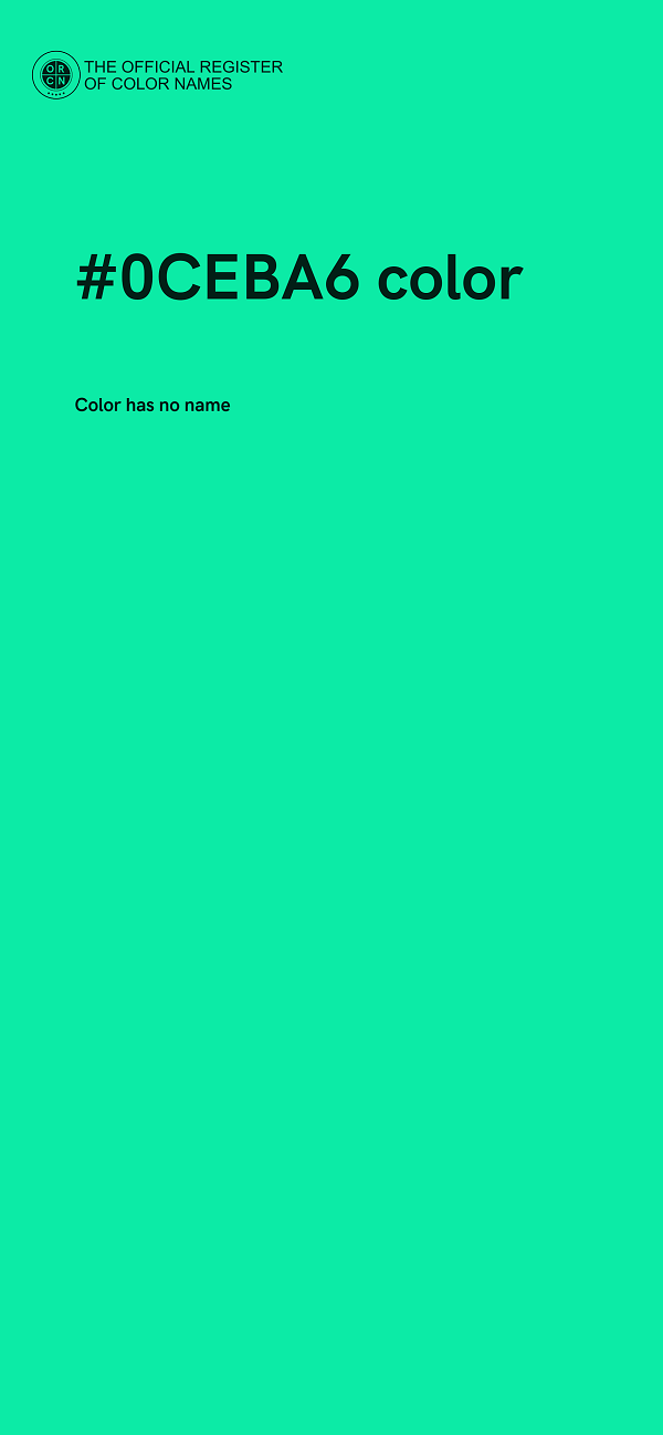 #0CEBA6 color image